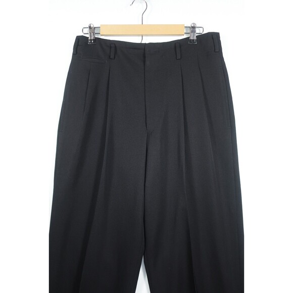 VTG Matsuda Japan Nicole Black Men's Wool Silk High Waist Pants Pleats 32 x 43 M - Picture 6 of 15
